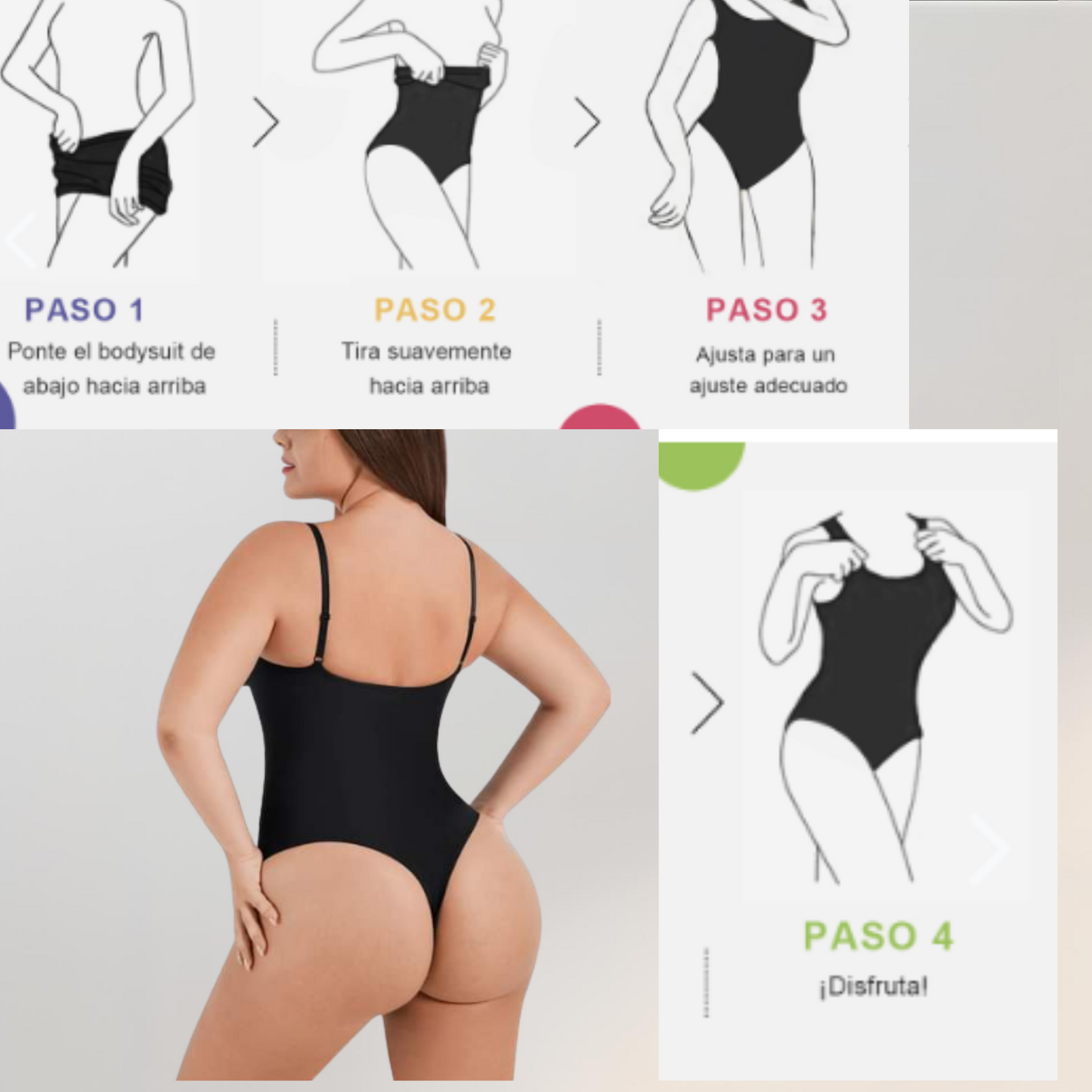 Body Efecto Faja Invisible – Control Abdominal Suave – Tiras Removibles